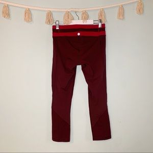 Lululemon Maroon Crop Leggings Size 4